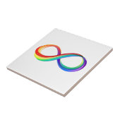 Layered Rainbow Infinity Symbol Fliese (Seite)