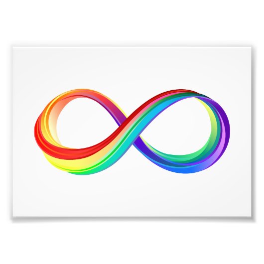 Layered Rainbow Infinity Symbol Fotodruck (Vorne)