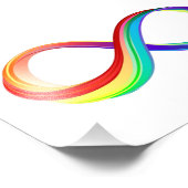 Layered Rainbow Infinity Symbol Fotodruck (Ecke)