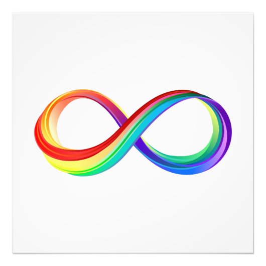 Layered Rainbow Infinity Symbol Fotodruck (Vorne)