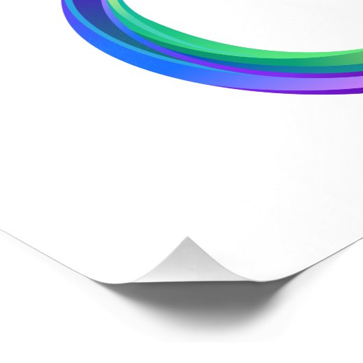 Layered Rainbow Infinity Symbol Fotodruck (Ecke)