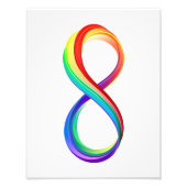 Layered Rainbow Infinity Symbol Fotodruck (Vorne)
