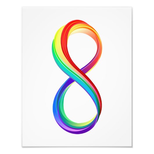 Layered Rainbow Infinity Symbol Fotodruck (Vorne)
