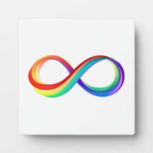 Layered Rainbow Infinity Symbol Fotoplatte
