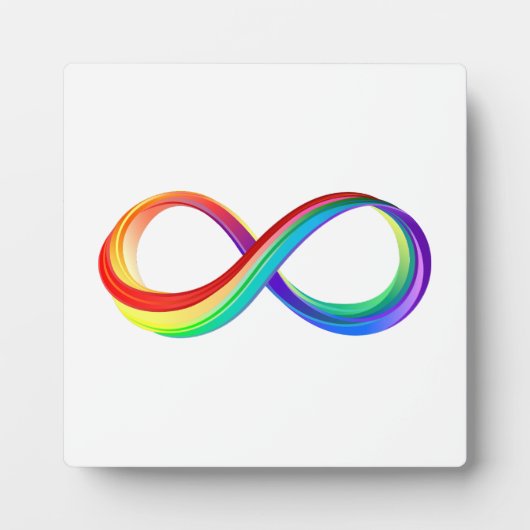 Layered Rainbow Infinity Symbol Fotoplatte (Vorderseite)