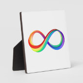 Layered Rainbow Infinity Symbol Fotoplatte (Vorderseite)
