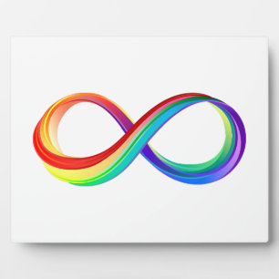 Layered Rainbow Infinity Symbol Fotoplatte