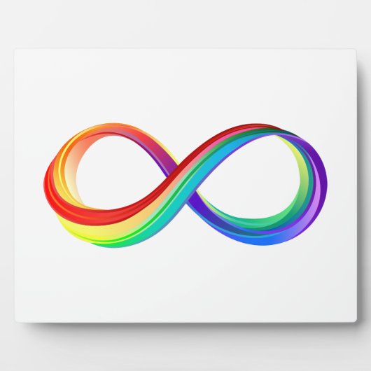 Layered Rainbow Infinity Symbol Fotoplatte (Vorderseite)