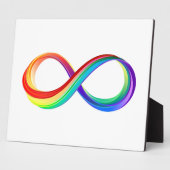 Layered Rainbow Infinity Symbol Fotoplatte (Seite)