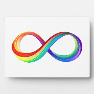 Layered Rainbow Infinity Symbol Fotoplatte