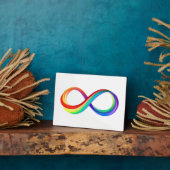 Layered Rainbow Infinity Symbol Fotoplatte (Seite)