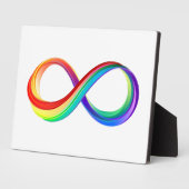 Layered Rainbow Infinity Symbol Fotoplatte (Seite)