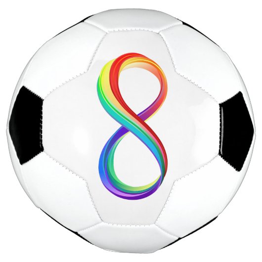 Layered Rainbow Infinity Symbol Fußball (Gedreht)