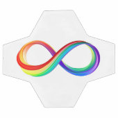 Layered Rainbow Infinity Symbol Fußball (Flach)