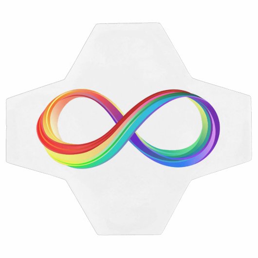 Layered Rainbow Infinity Symbol Fußball (Flach)