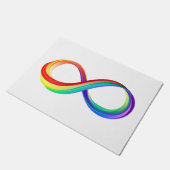 Layered Rainbow Infinity Symbol Fußmatte (Schrägansicht)