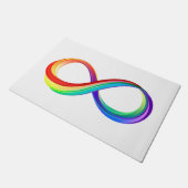 Layered Rainbow Infinity Symbol Fußmatte (Schrägansicht)