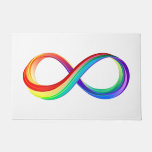 Layered Rainbow Infinity Symbol Fußmatte