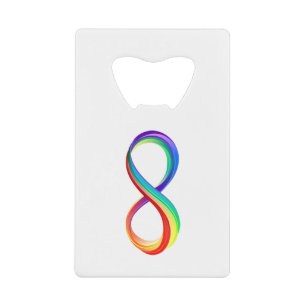 Layered Rainbow Infinity Symbol Geldbeutel Flaschenöffner