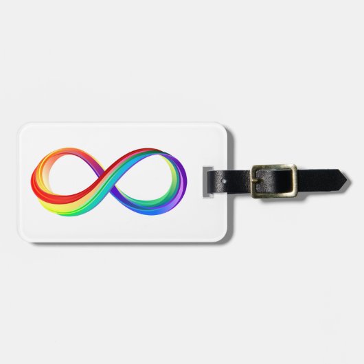 Layered Rainbow Infinity Symbol Gepäckanhänger (Vorderseite horizontal)