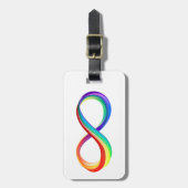 Layered Rainbow Infinity Symbol Gepäckanhänger (Vorderseite vertikal)