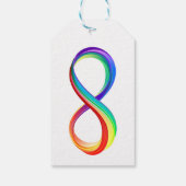 Layered Rainbow Infinity Symbol Geschenkanhänger (Rückseite)