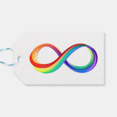 Layered Rainbow Infinity Symbol Geschenkanhänger (Rückseite Horizontal)