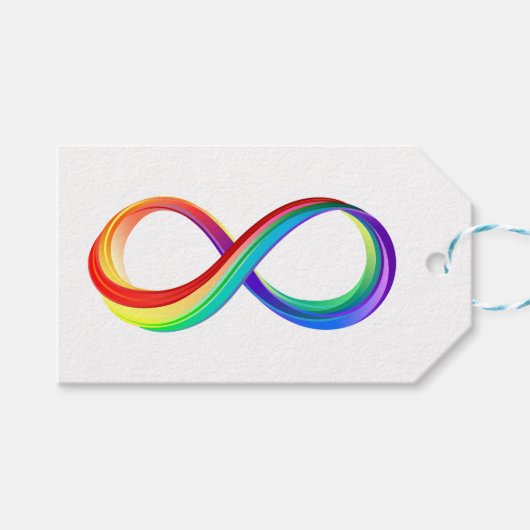 Layered Rainbow Infinity Symbol Geschenkanhänger (Vorderseite (Horizontal))