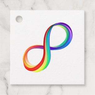 Layered Rainbow Infinity Symbol Geschenkanhänger