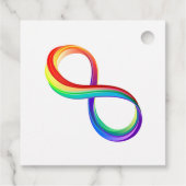 Layered Rainbow Infinity Symbol Geschenkanhänger (Rückseite)