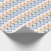 Layered Rainbow Infinity Symbol Geschenkpapier (Ecke)