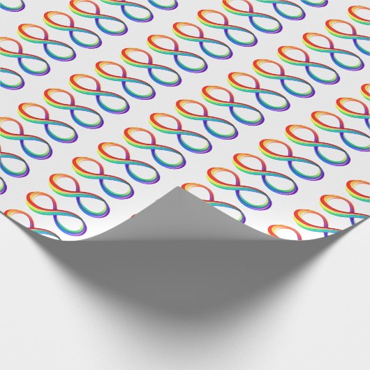 Layered Rainbow Infinity Symbol Geschenkpapier (Ecke)