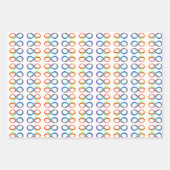 Layered Rainbow Infinity Symbol Geschenkpapier Set (Vorderseite)