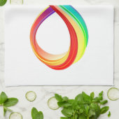 Layered Rainbow Infinity Symbol Geschirrtuch (Gefaltet)