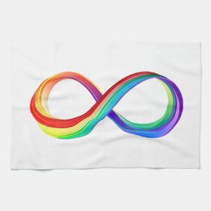 Layered Rainbow Infinity Symbol Geschirrtuch