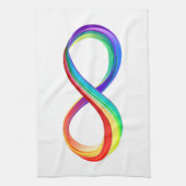 Layered Rainbow Infinity Symbol Geschirrtuch (Vertikal)