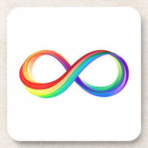 Layered Rainbow Infinity Symbol Getränkeuntersetzer