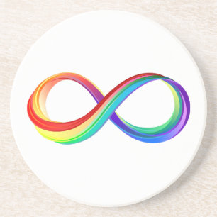 Layered Rainbow Infinity Symbol Getränkeuntersetzer