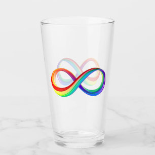 Layered Rainbow Infinity Symbol Glas