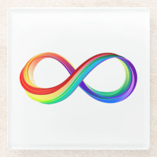 Layered Rainbow Infinity Symbol Glasuntersetzer