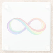 Layered Rainbow Infinity Symbol Glasuntersetzer (Rückseite)