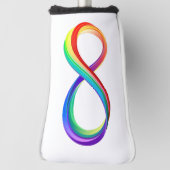 Layered Rainbow Infinity Symbol Golf Headcover (Rotieren 90)