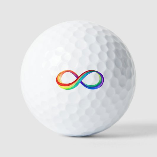 Layered Rainbow Infinity Symbol Golfball (Vorderseite)