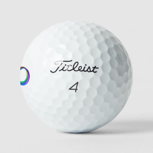 Layered Rainbow Infinity Symbol Golfball (Logo)
