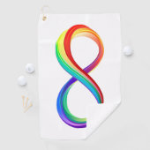 Layered Rainbow Infinity Symbol Golfhandtuch (Insitu)