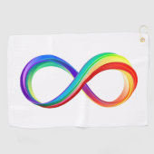 Layered Rainbow Infinity Symbol Golfhandtuch (Horizontal)