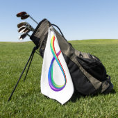 Layered Rainbow Infinity Symbol Golfhandtuch (Gras)