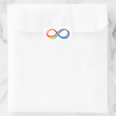 Layered Rainbow Infinity Symbol Herz-Aufkleber (Tasche)