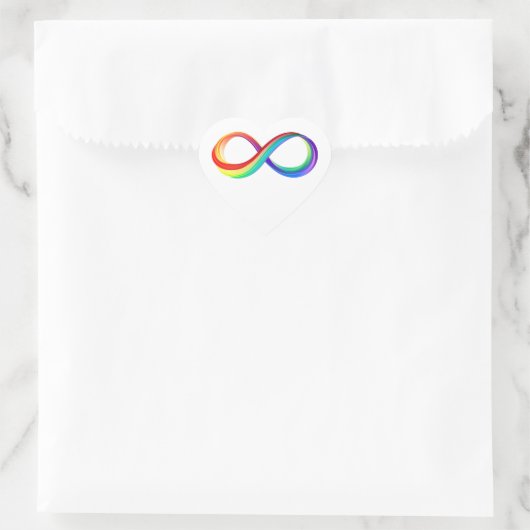 Layered Rainbow Infinity Symbol Herz-Aufkleber (Tasche)