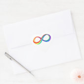 Layered Rainbow Infinity Symbol Herz-Aufkleber (Umschlag)